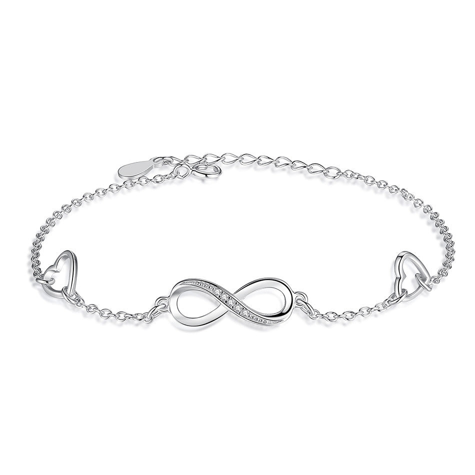 Amor infinito - Pulsera de plata de ley