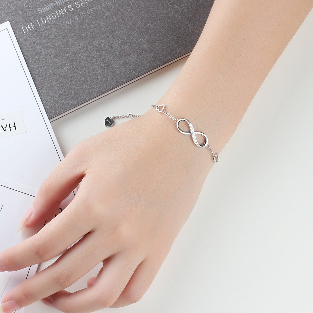 Amor infinito - Pulsera de plata de ley