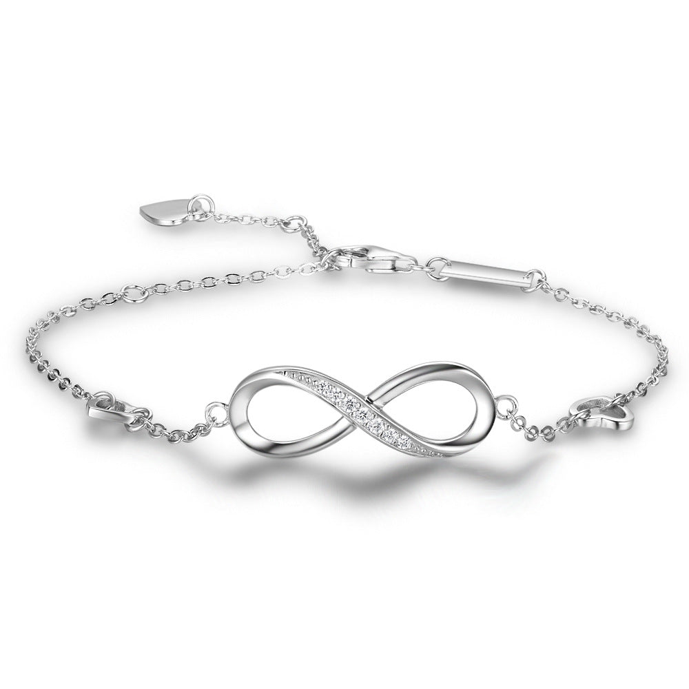 Amor infinito - Pulsera de plata de ley