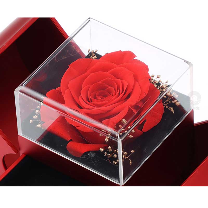 Rosa eterna - Collar con forma de corazón