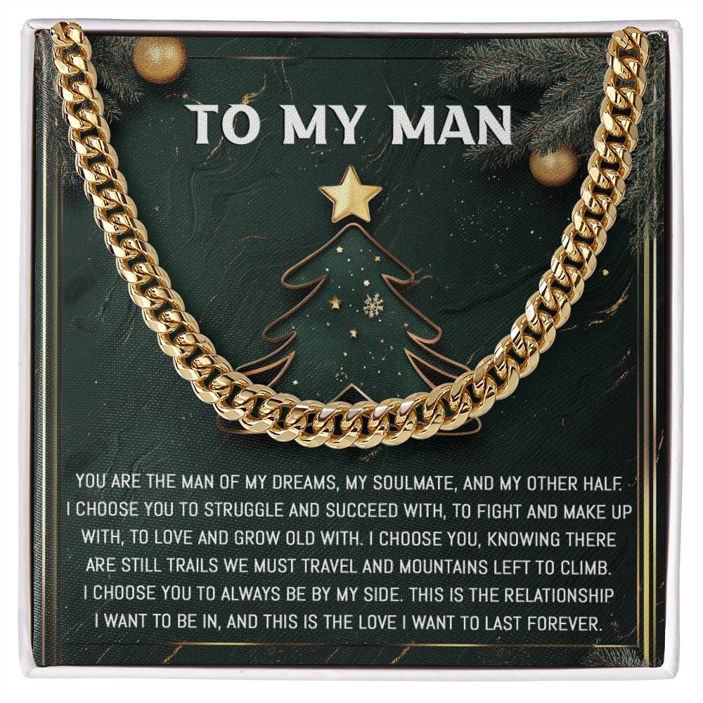 Mi hombre, mi alma gemela: collar de eslabones cubanos