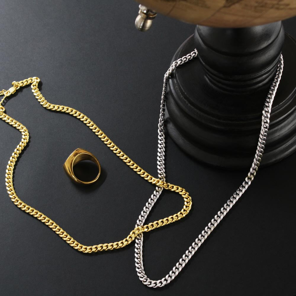 Hijo - Ahí Para Ti - Collar de Eslabones de Cadena Cubana