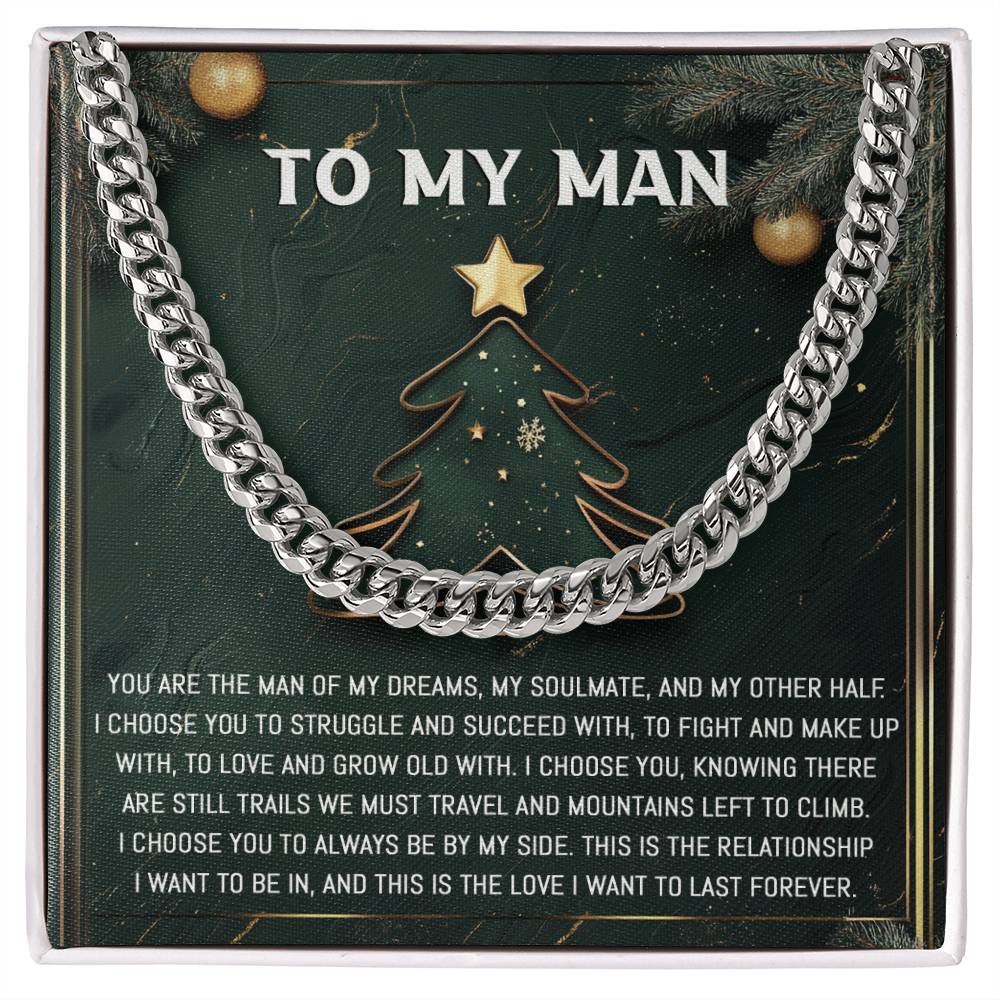 Mi hombre, mi alma gemela: collar de eslabones cubanos