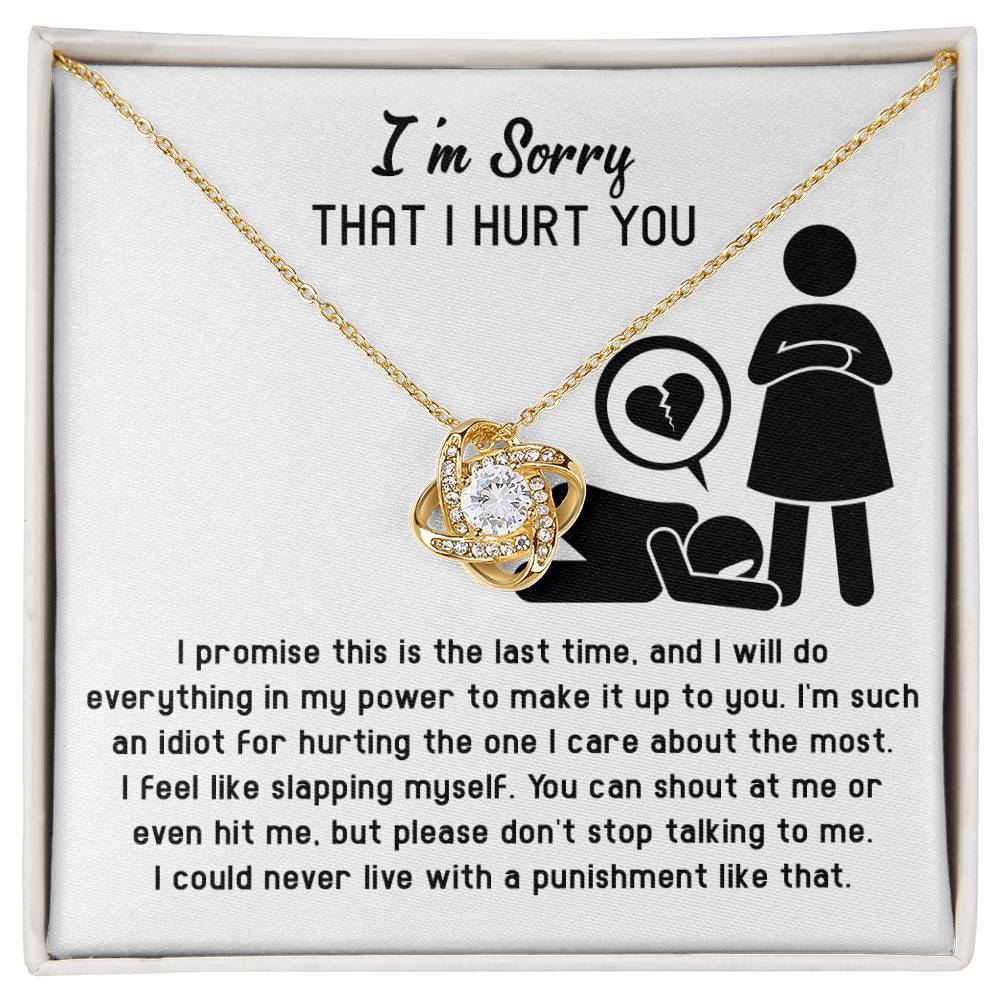 Sorry - Stop Talking - Love Knot Necklace