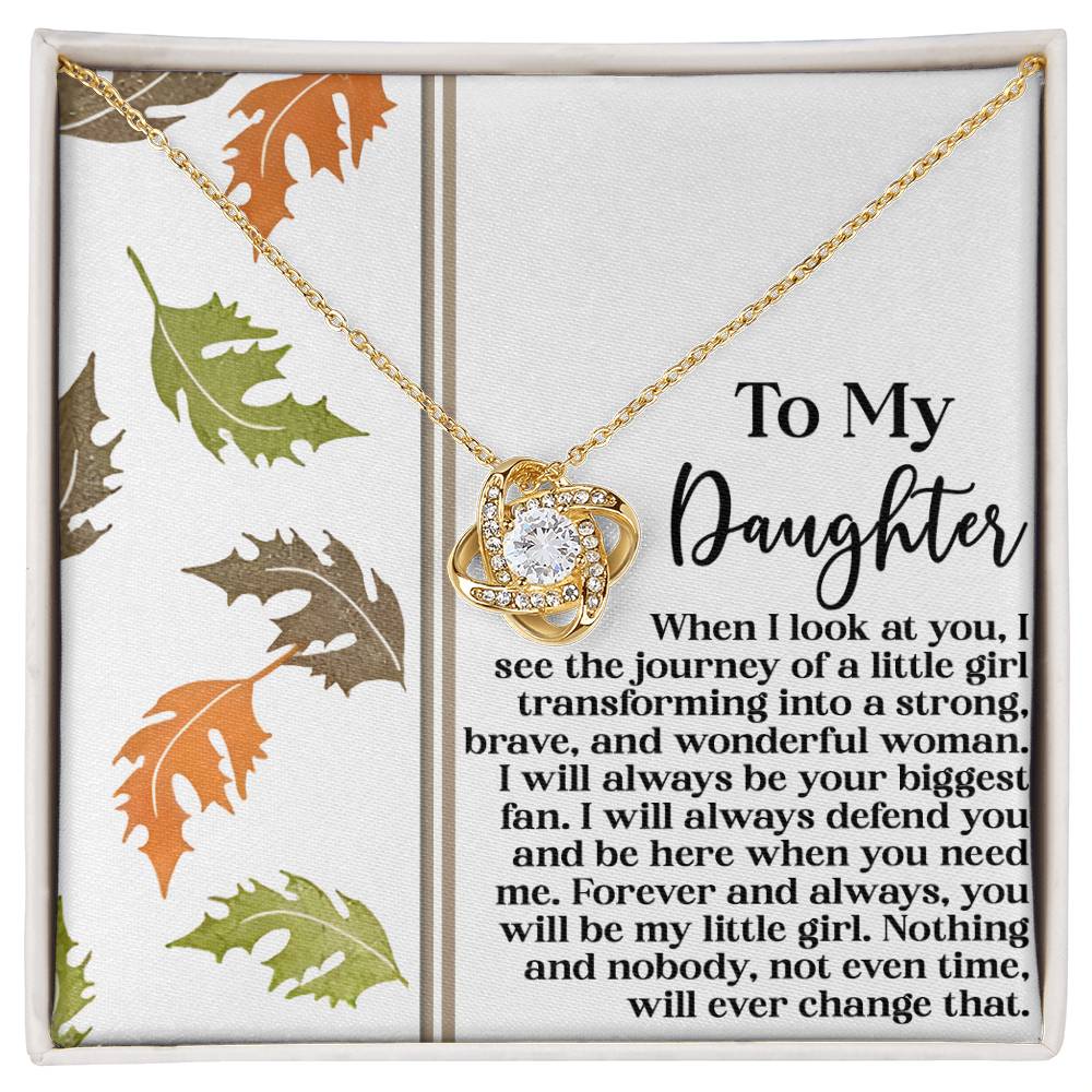 Daughter - Biggest Fan - Love Knot Necklace