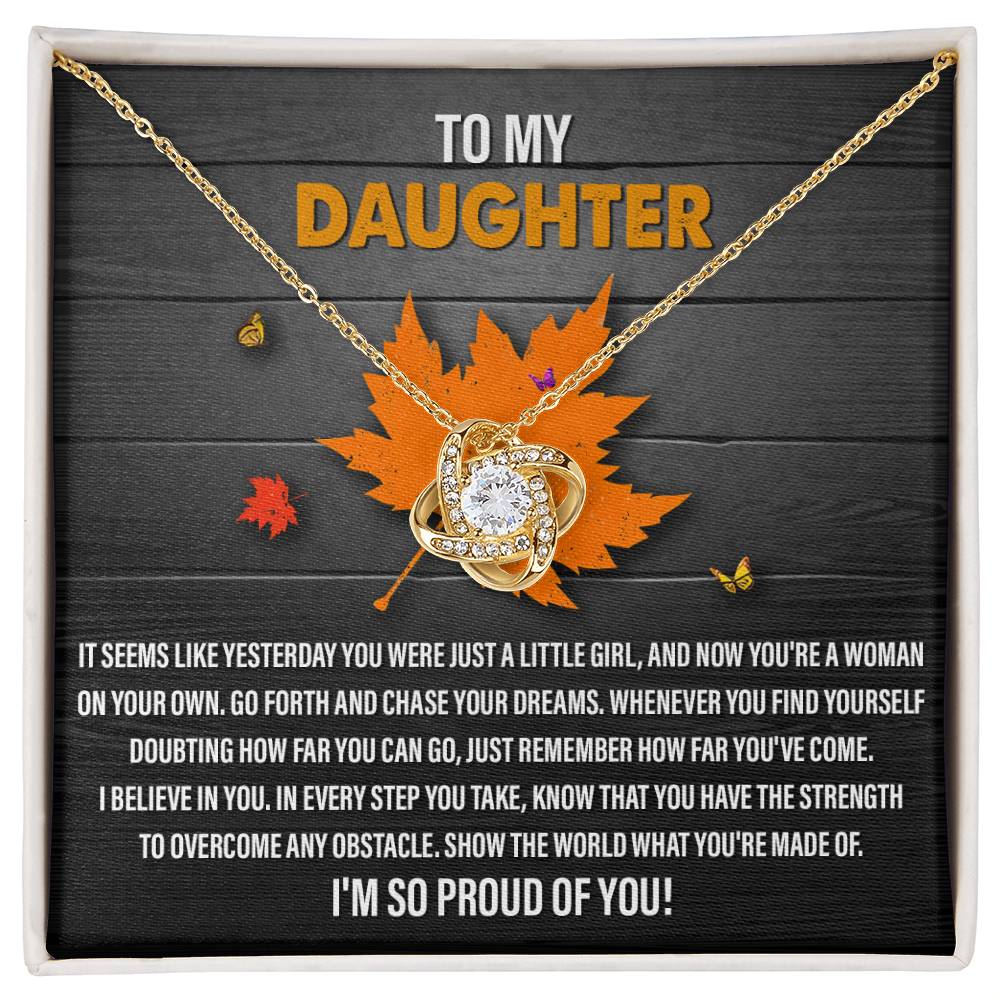 Daughter - You Can Go - Love Knot Necklace
