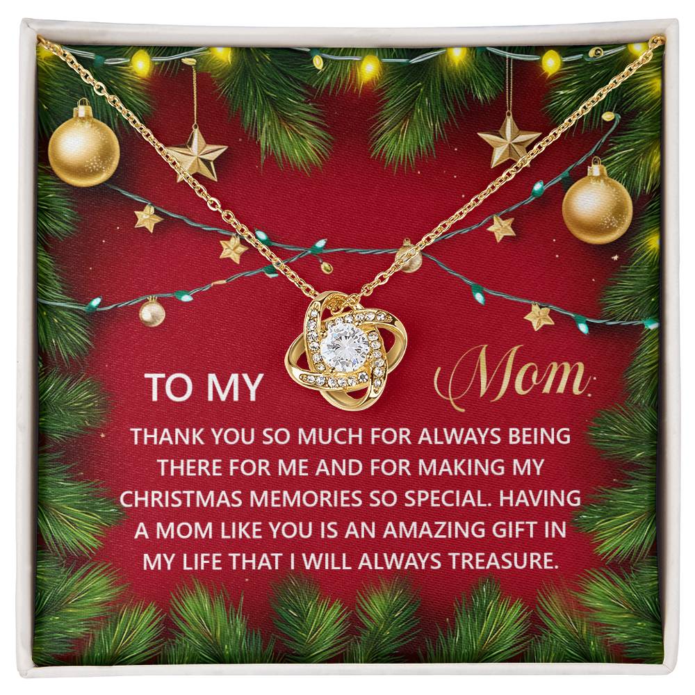 Mom - Christmas Memories - Love Knot Necklace
