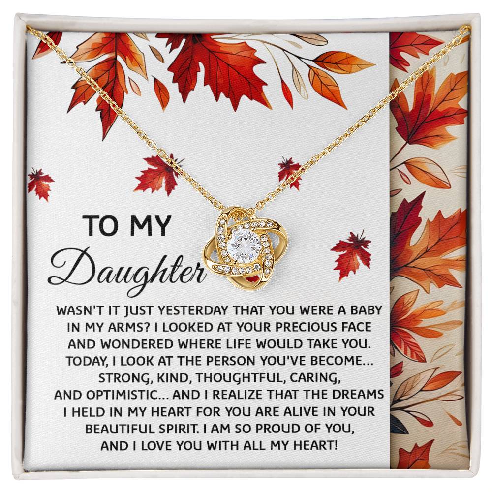 Daughter - Were A Baby - Love Knot Necklace