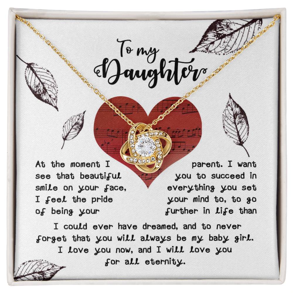 Daughter - On Your Face - Love Knot Necklace