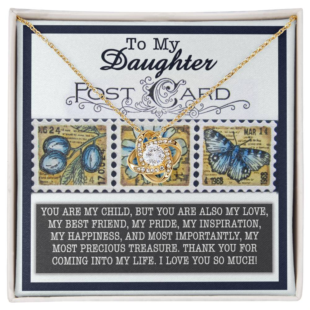 Daughter - Precious Treasure - Love Knot Necklace