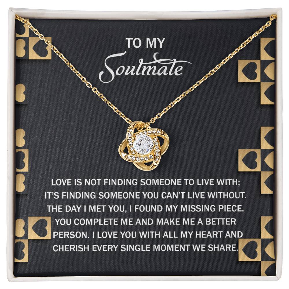 Soulmate - Missing Piece - Love Knot Necklace
