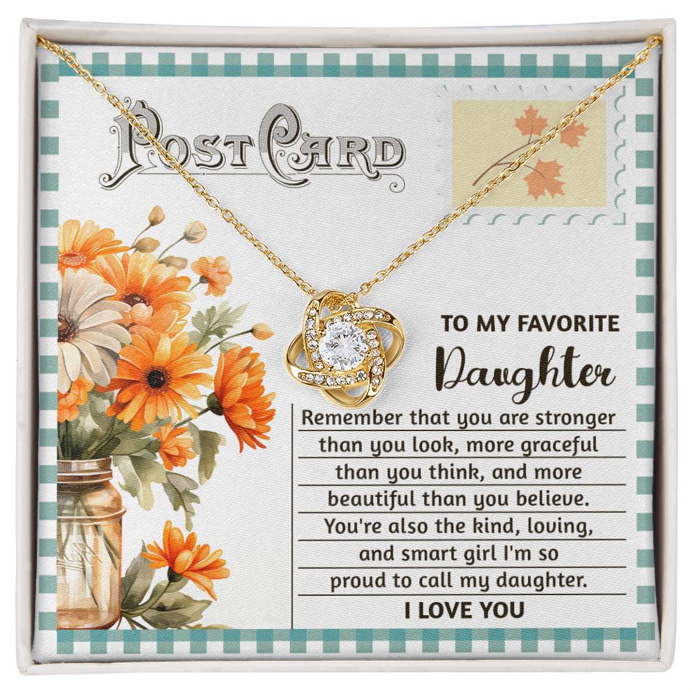 Daughter - Smart Girl - Love Knot Necklace