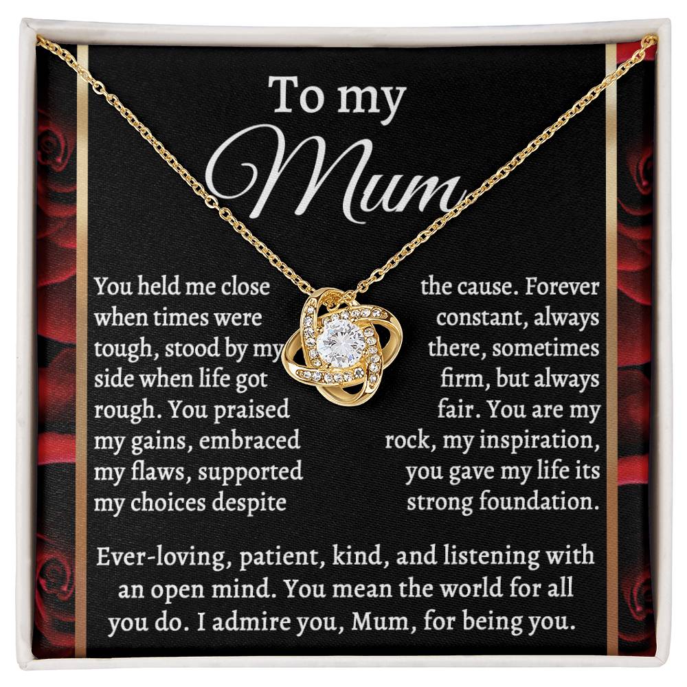 Mom - By My Side - Love Knot Necklace