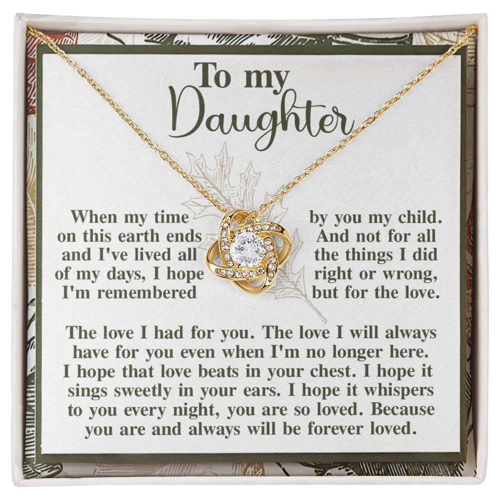 Daughter - In Your Ears - Love Knot Necklace
