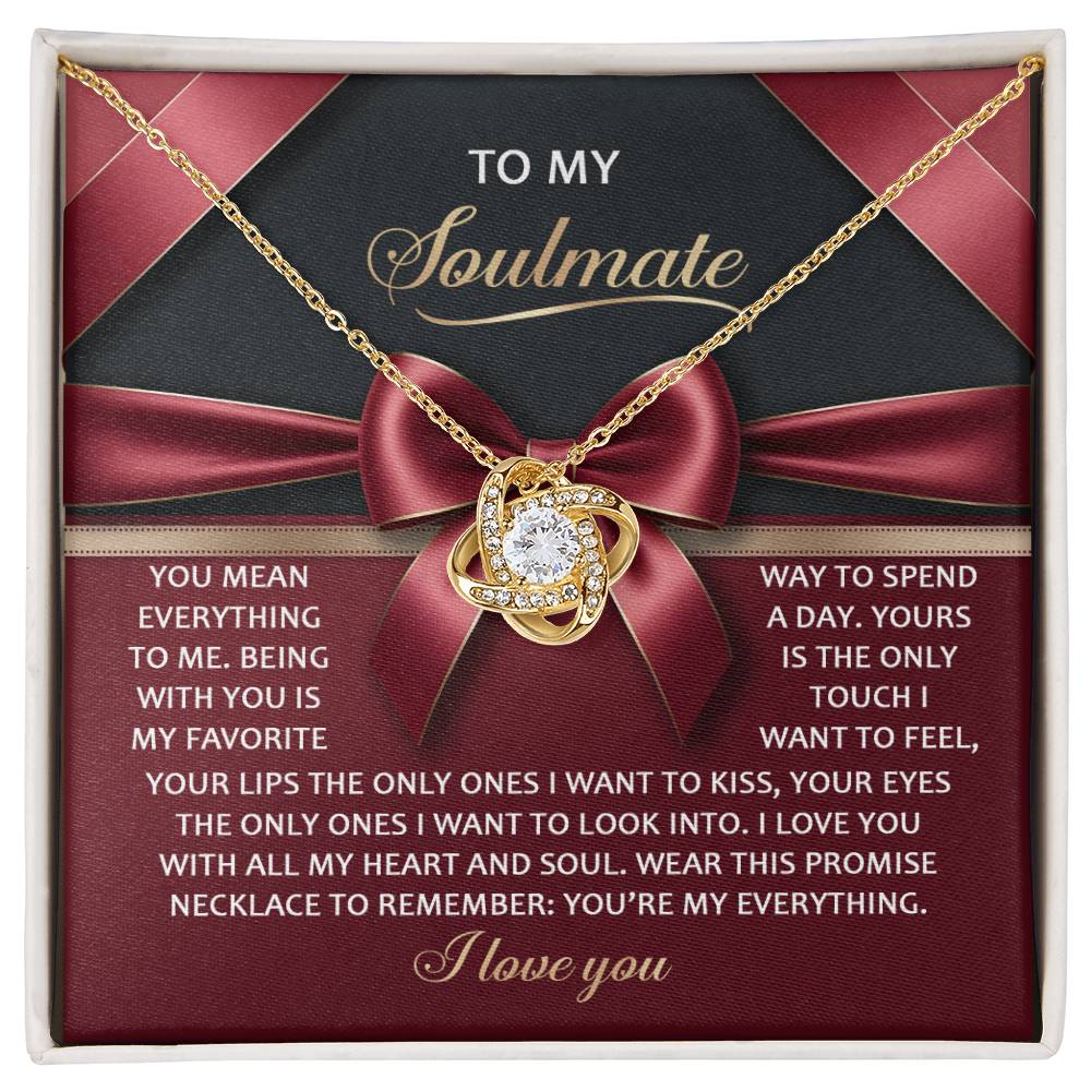 Soulmate - Heart And Soul - Love Knot Necklace