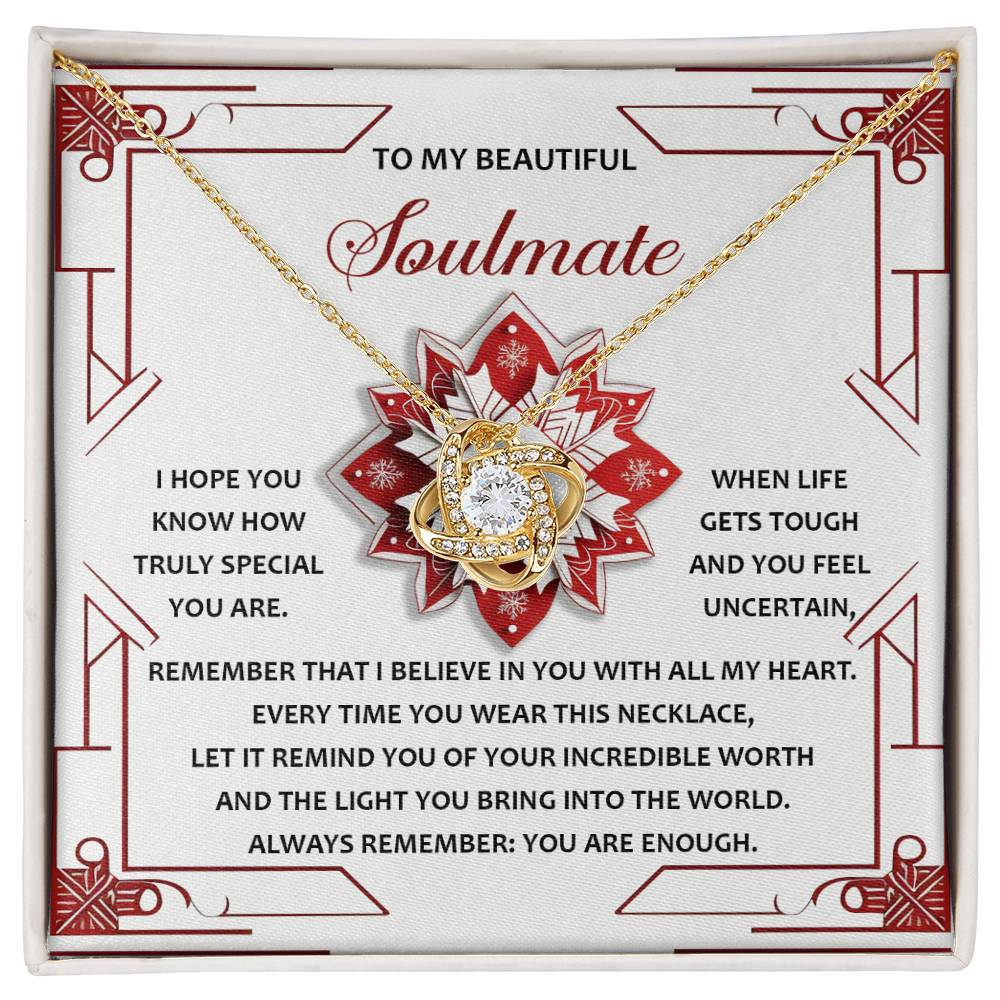 Soulmate - You Are Enough - Love Knot Necklace