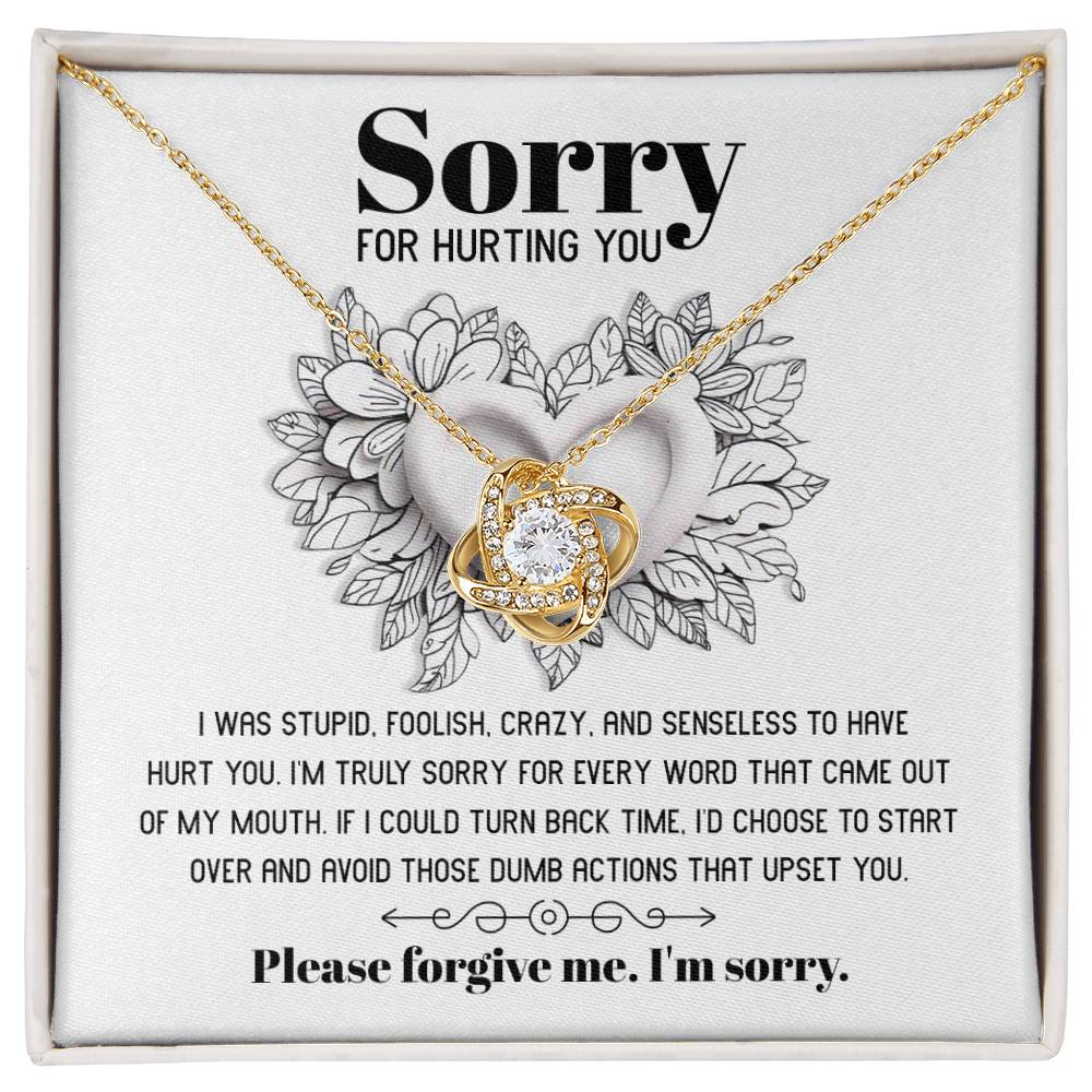 Sorry - Turn Back Time - Love Knot Necklace