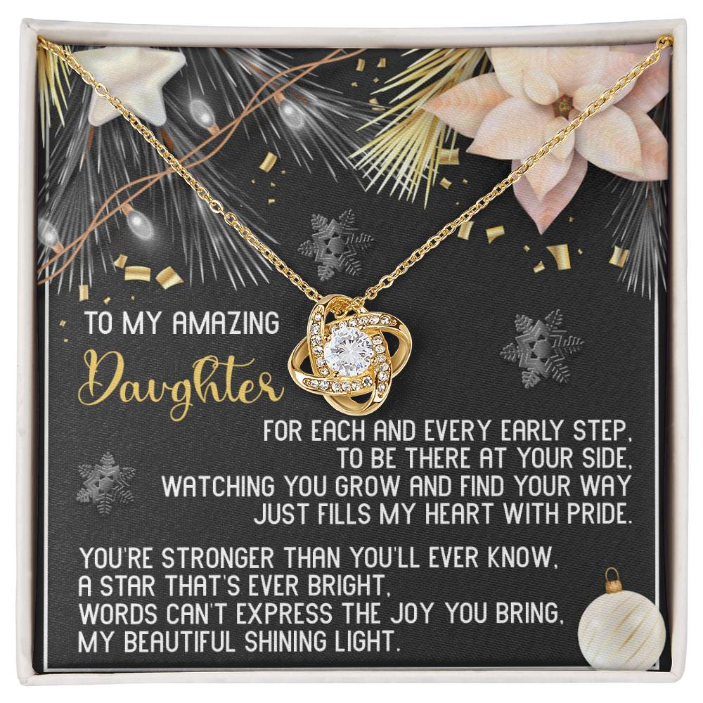 Daughter - Shining Light - Love Knot Necklace