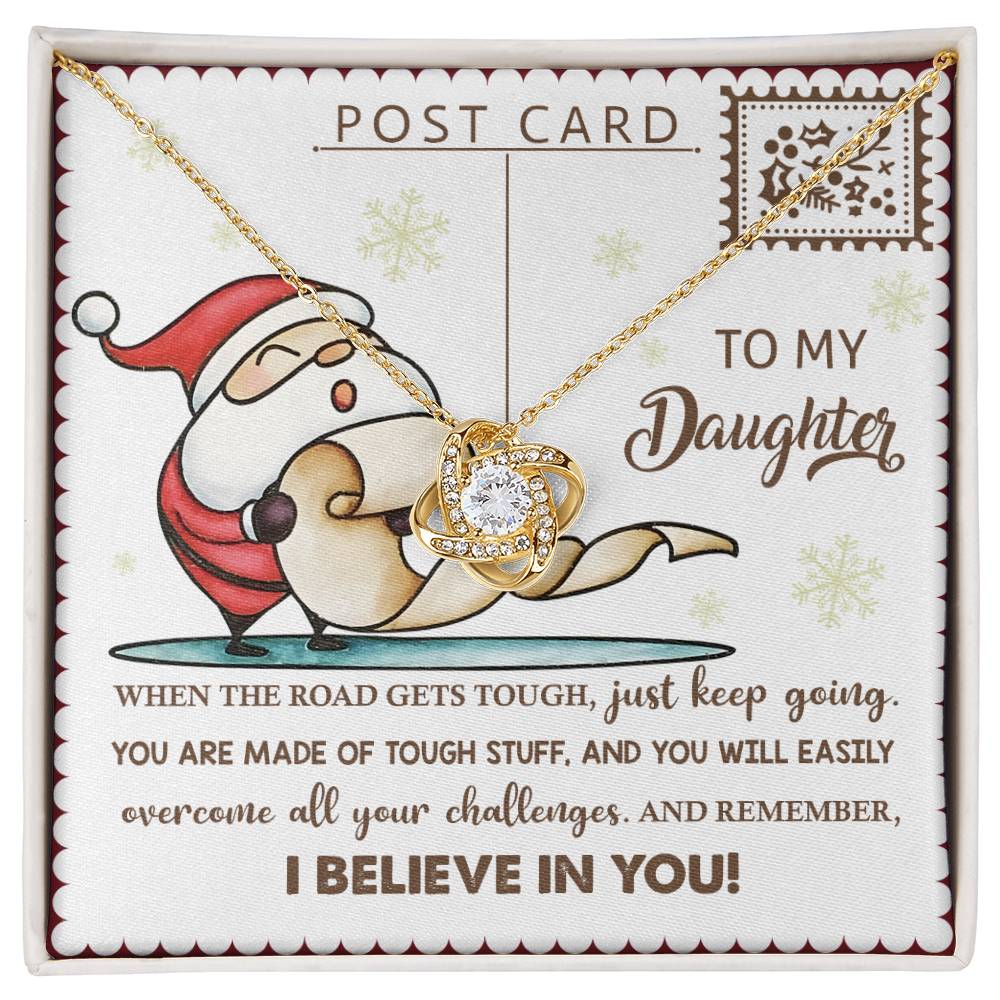 Daughter - Keep Going - Love Knot Necklace