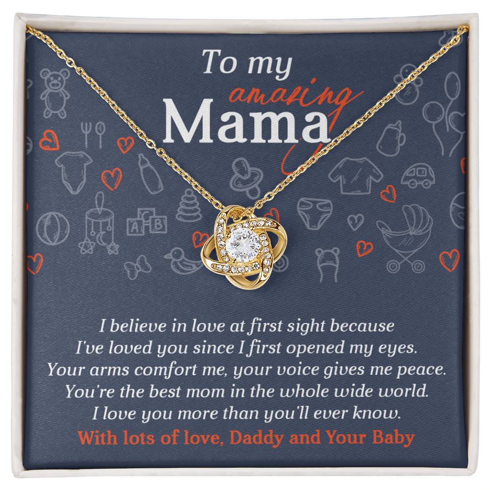 Mom To Be - At First Sight - Love Knot Necklace