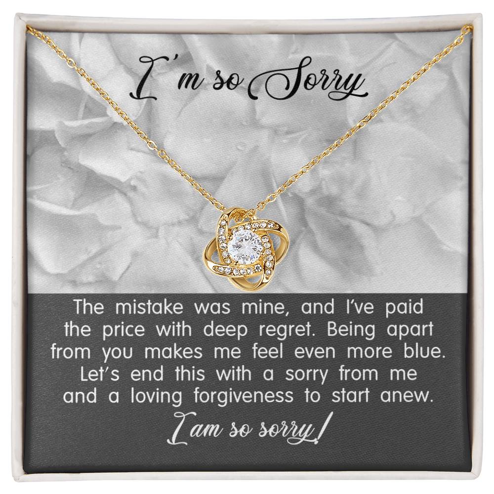 Sorry - With Deep Regret - Love Knot Necklace