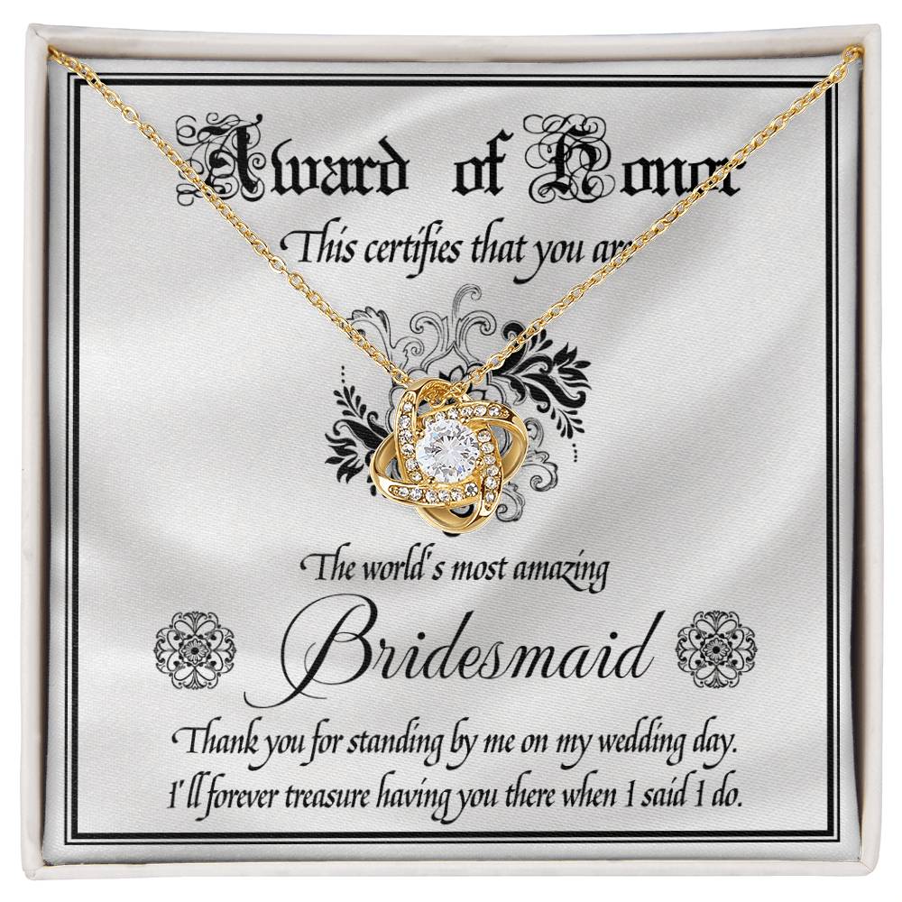 Dama de honor - Premio de honor - Collar de nudo de amor