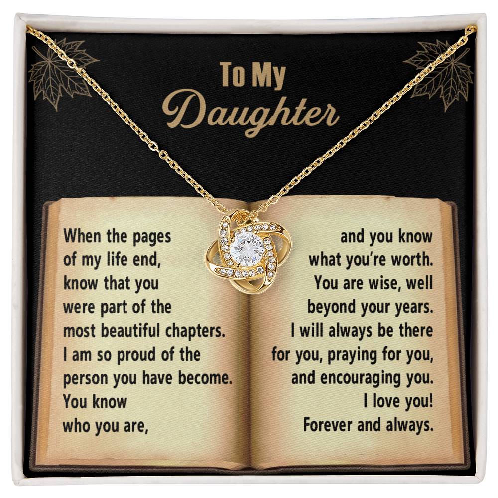 Daughter - Beyond Your Years - Love Knot Necklace