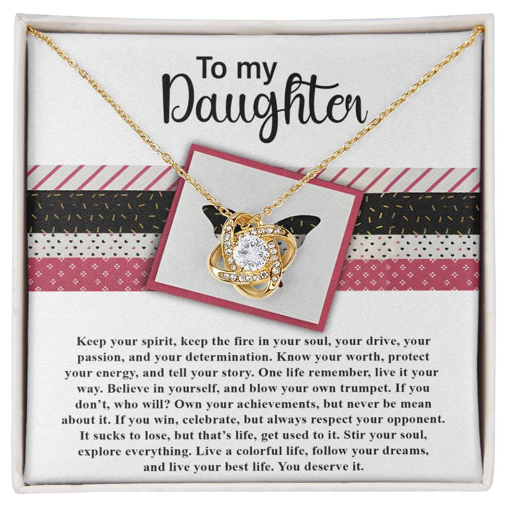 Daughter - Keep The Fire - Love Knot Necklace