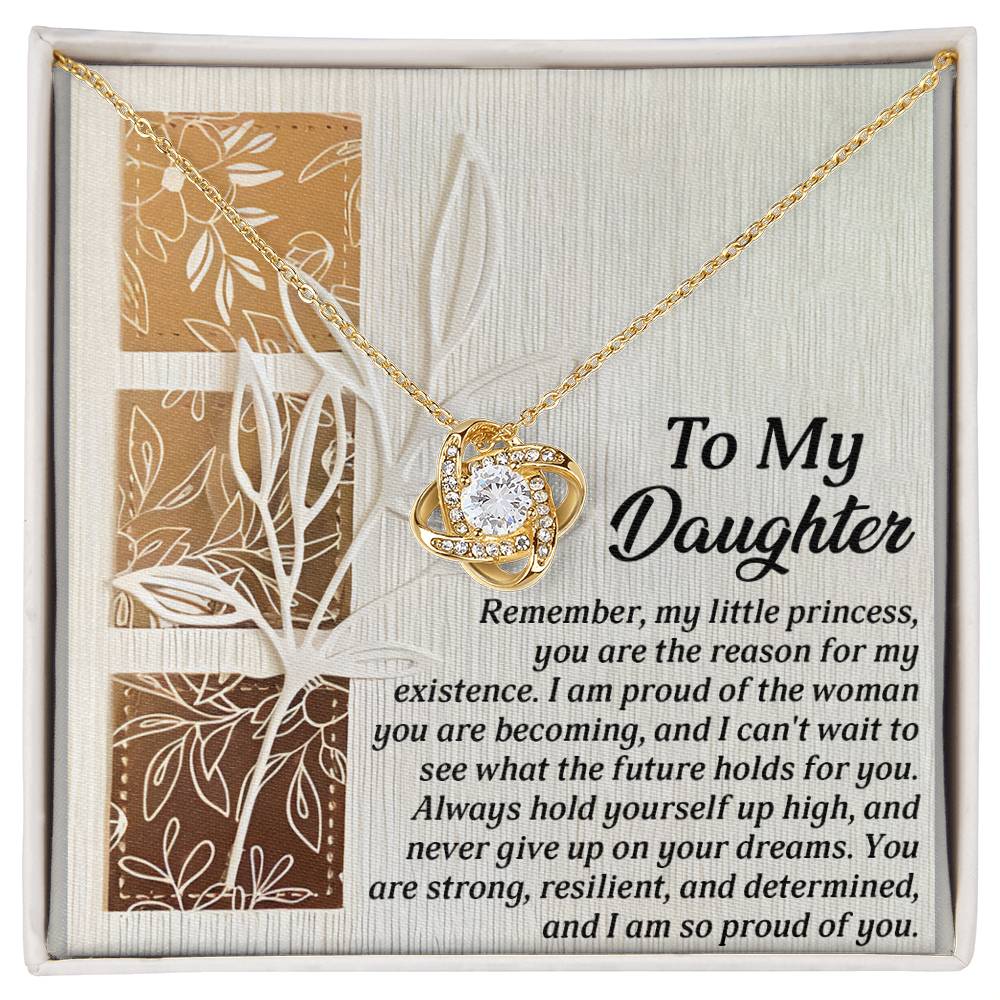 Daughter - Holds For You - Love Knot Necklace