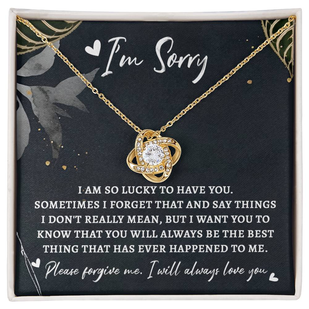 Sorry - The Best Thing - Love Knot Necklace