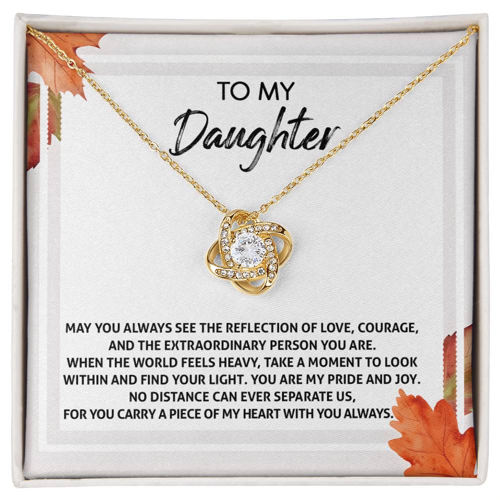 Daughter - Find Your Light - Love Knot Necklace