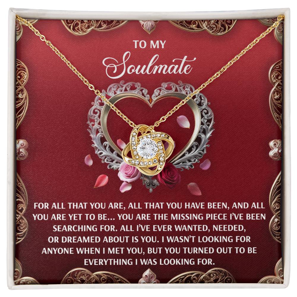 Soulmate - I Met You - Love Knot Necklace