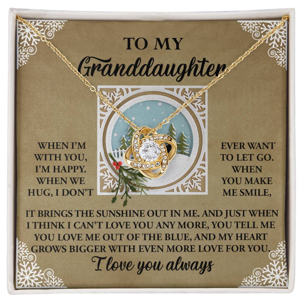 Granddaughter - Grows Bigger - Love Knot Necklace