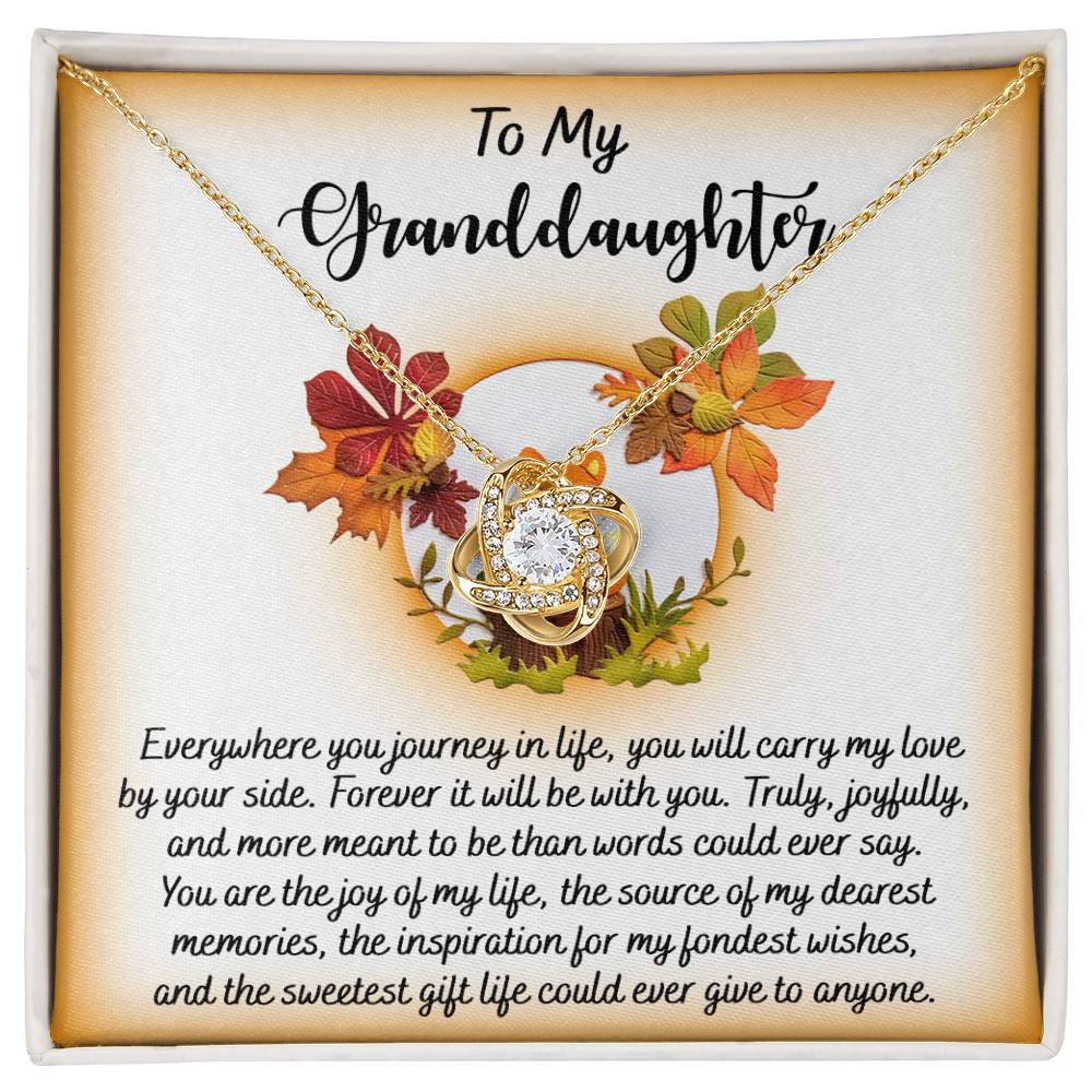 Granddaughter - By Your Side - Love Knot Necklace