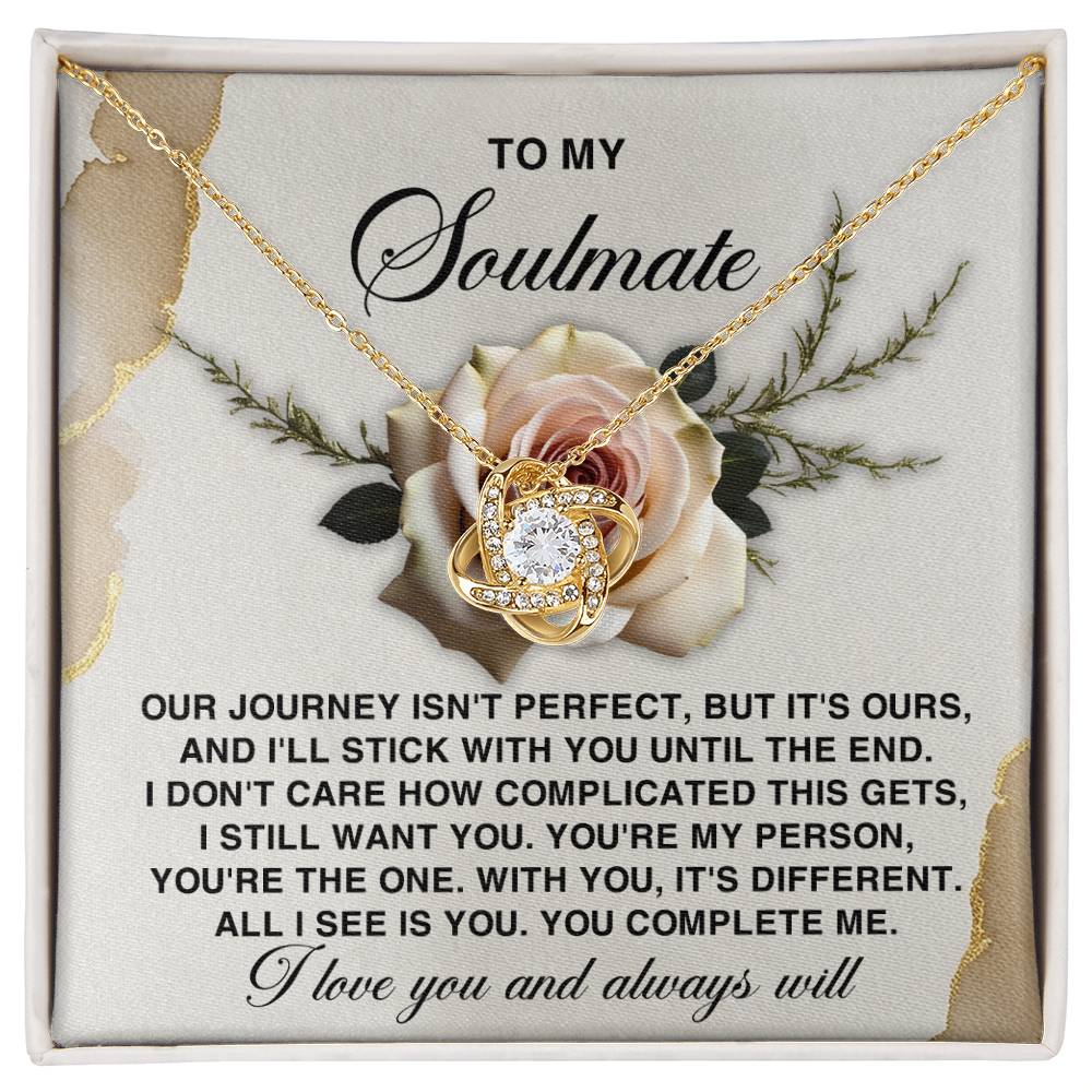 Soulmate - You Complete Me - Love Knot Necklace