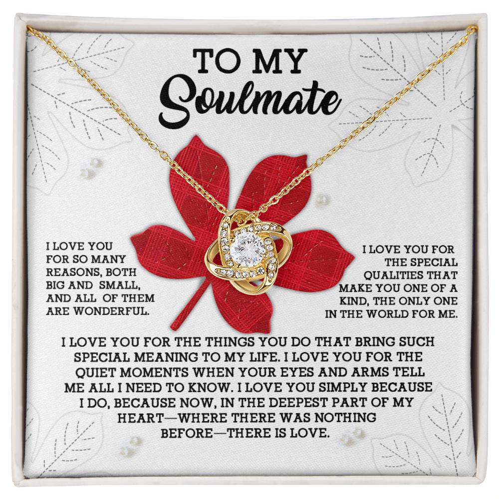 Soulmate - There Is Love - Love Knot Necklace