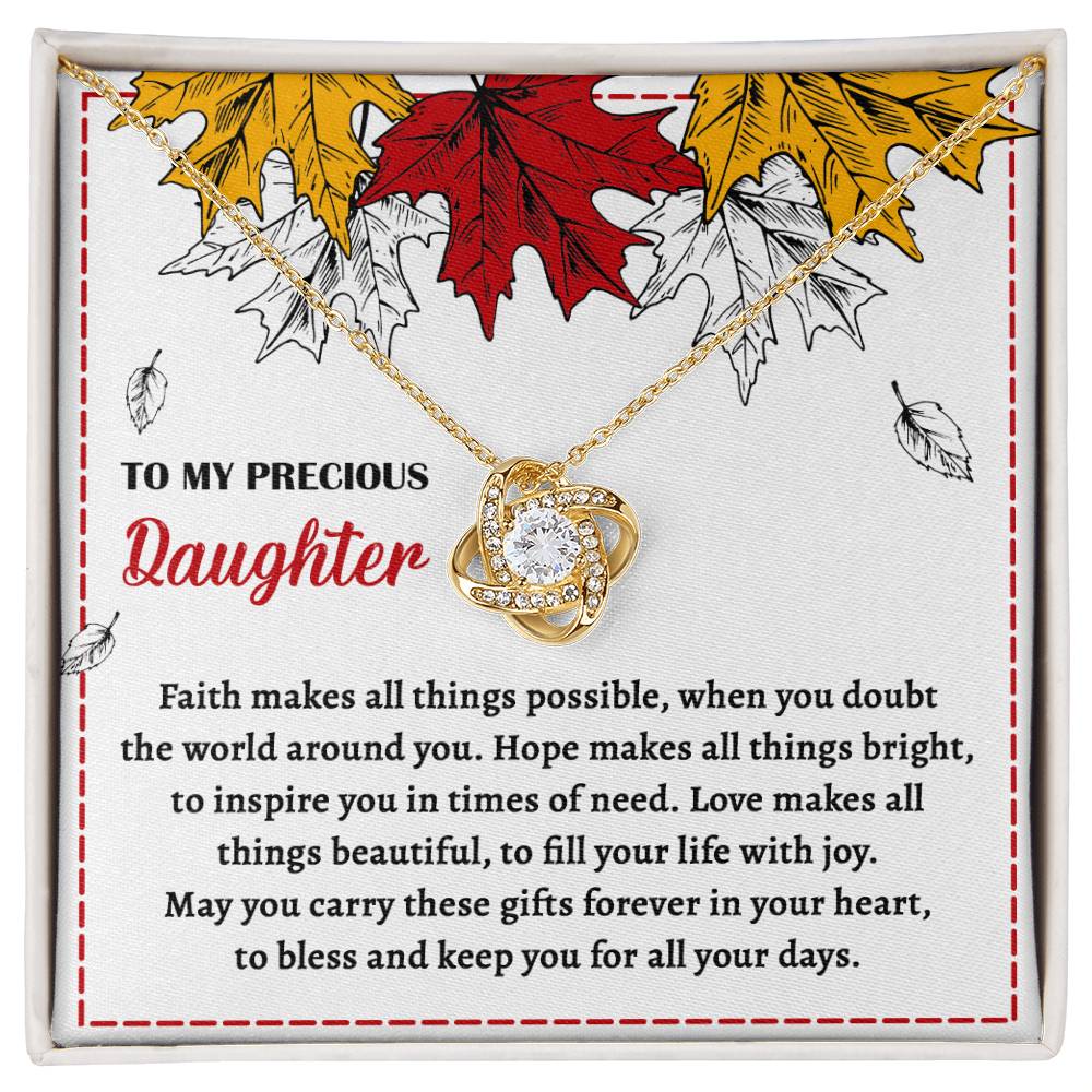 Daughter - Fill Your Life - Love Knot Necklace