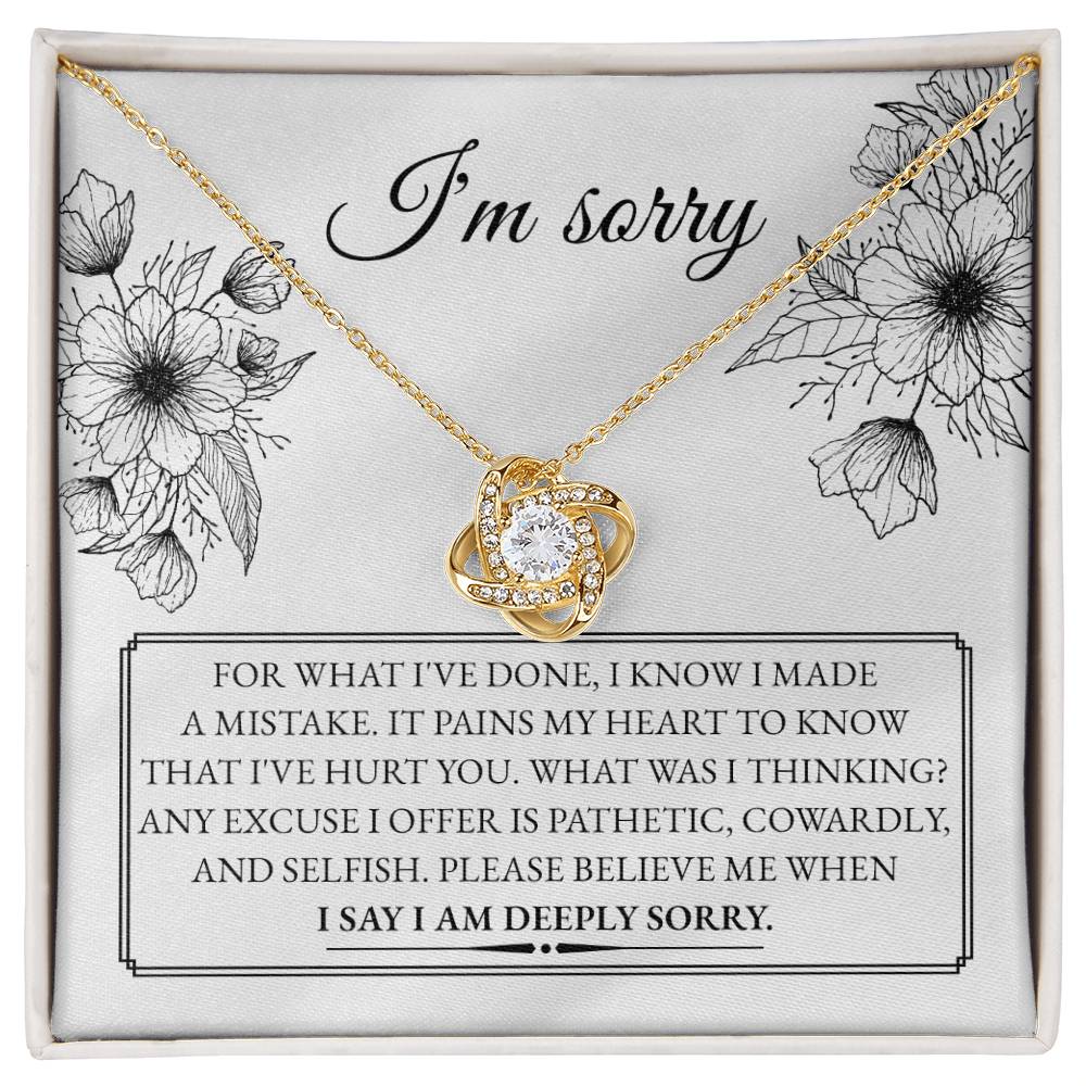 Lo siento, cometí un error. Collar con nudo de amor.