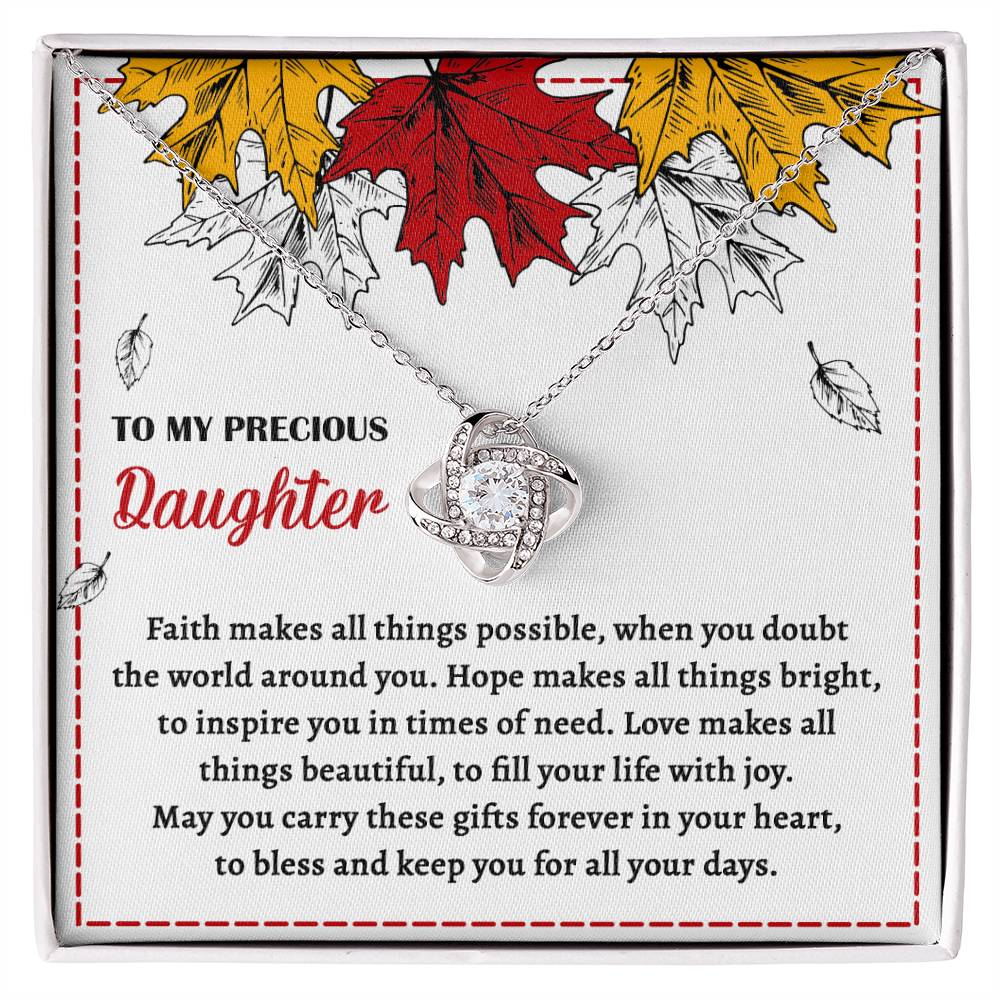 Daughter - Fill Your Life - Love Knot Necklace