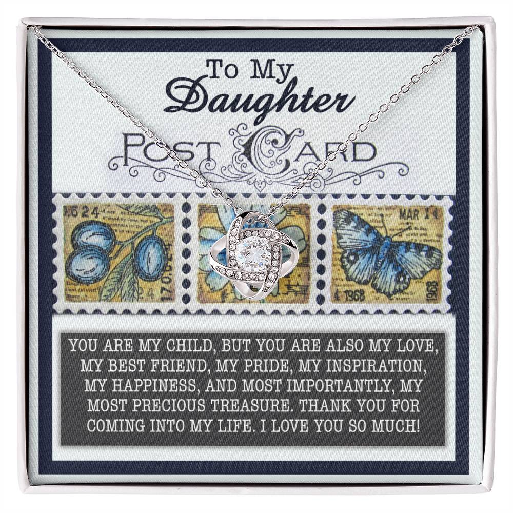 Daughter - Precious Treasure - Love Knot Necklace
