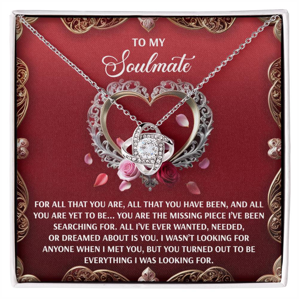 Soulmate - I Met You - Love Knot Necklace