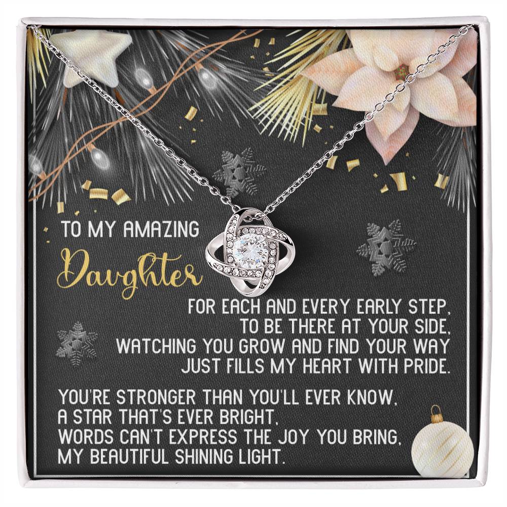 Daughter - Shining Light - Love Knot Necklace