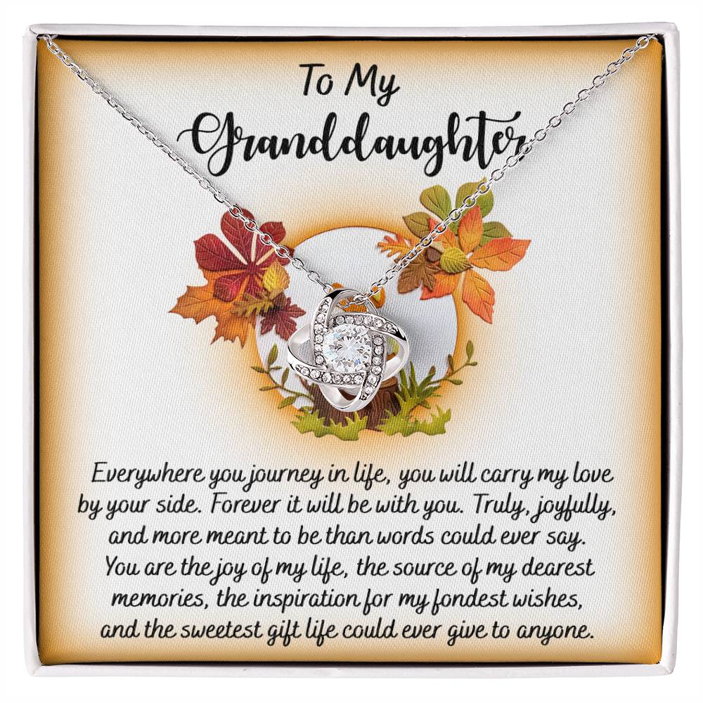 Granddaughter - By Your Side - Love Knot Necklace