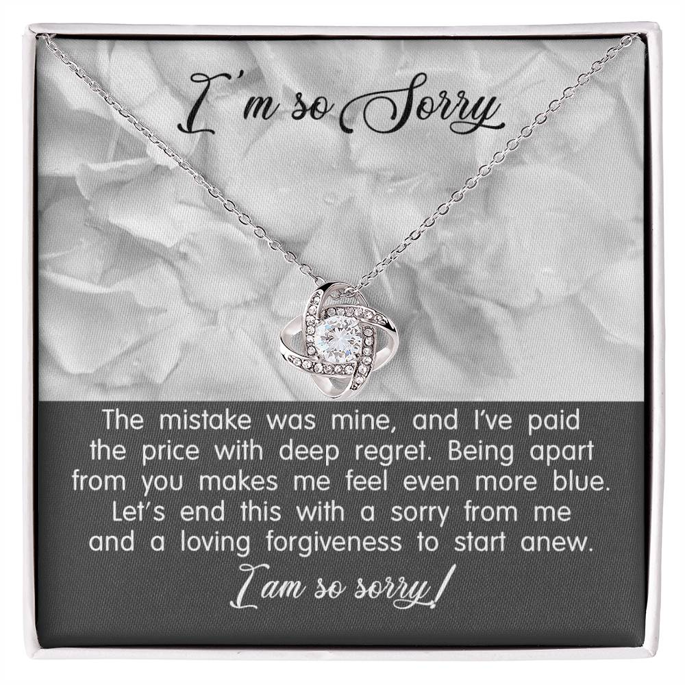 Sorry - With Deep Regret - Love Knot Necklace