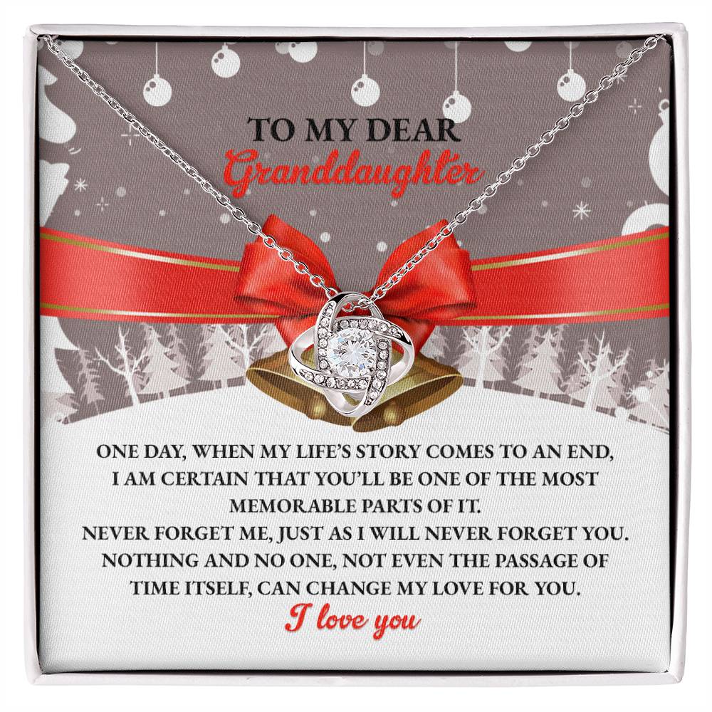 Granddaughter - Memorable Parts - Love Knot Necklace