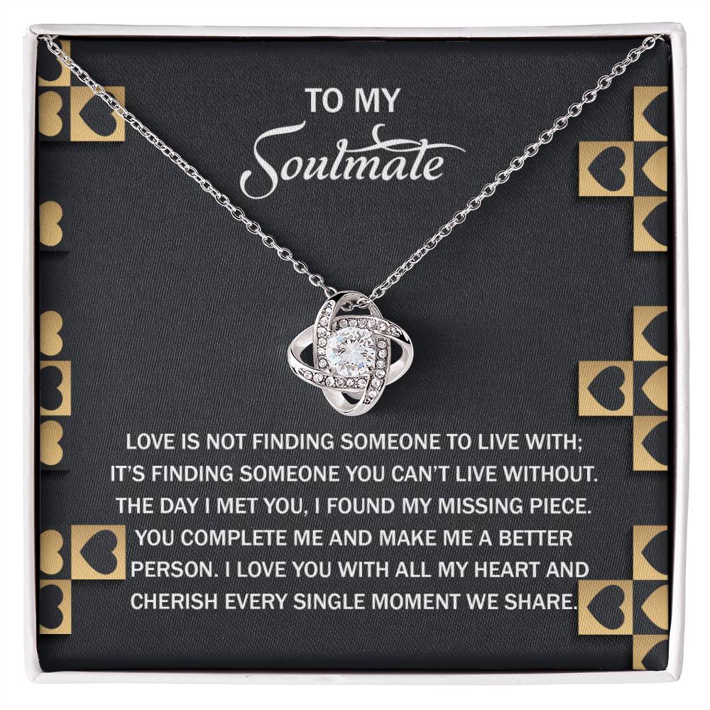 Soulmate - Missing Piece - Love Knot Necklace