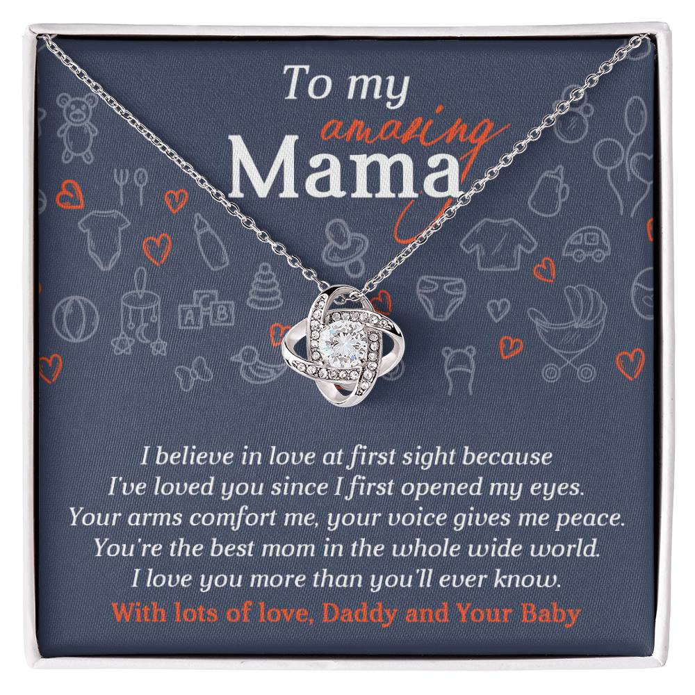 Mom To Be - At First Sight - Love Knot Necklace