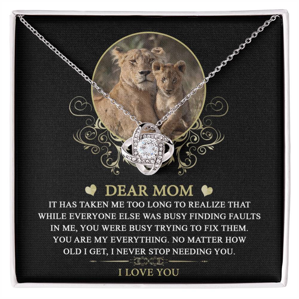 Mom - My Everything - Love Knot Necklace