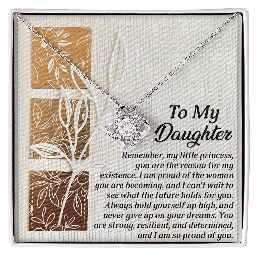 Daughter - Holds For You - Love Knot Necklace