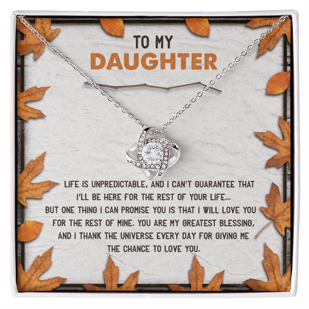 Daughter - My Greatest Blessing - Love Knot Necklace